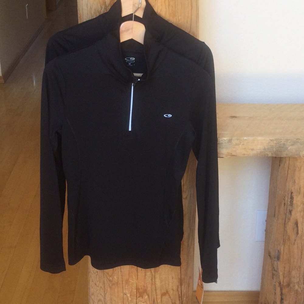 NWT (2 ) M  Ebony Champion Wicking Zip Up Shirts